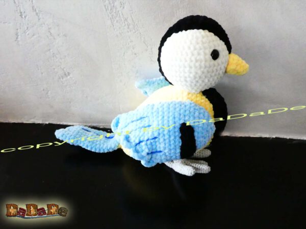 xBlaumeise 2 Blaumeise, Frühling-Dekoration (H317) und Kuscheltier Vogel Blanka (A107)