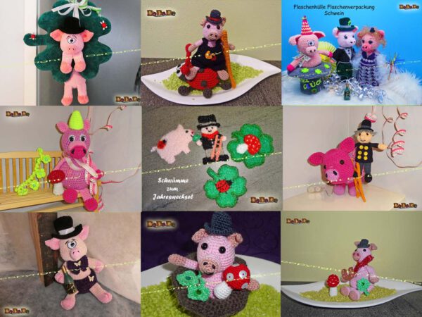 Silvester Dekoration mit Schwein