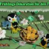 Blaumeise, Frühling-Dekoration (H317) und Kuscheltier Vogel Blanka  (A107)
