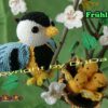 Blaumeise, Frühling-Dekoration (H317) und Kuscheltier Vogel Blanka  (A107)