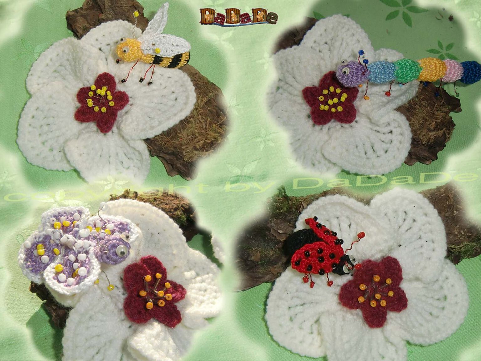 10er Set Vintage Hutnadeln Antik Silber – Tiere Biene Schmetterling Libelle Reversnadeln