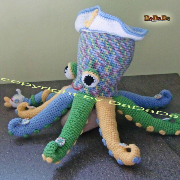 Krake Matrose Kalle, mit Fischen, die Spieluhr zum Greifen und Kuscheln  (B404)