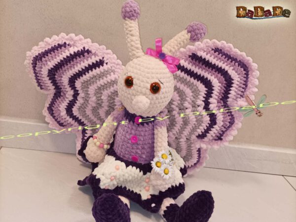 xSchmetterling-Sie 3 Schmetterling Friedl und Frieda Zickzack, zum Kuscheln (A129)