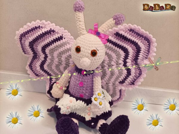 xSchmetterling-Sie 3b Schmetterling Friedl und Frieda Zickzack, zum Kuscheln (A129)