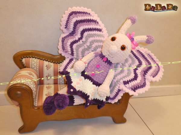 xSchmetterling-Sie 6 Schmetterling Friedl und Frieda Zickzack, zum Kuscheln (A129)