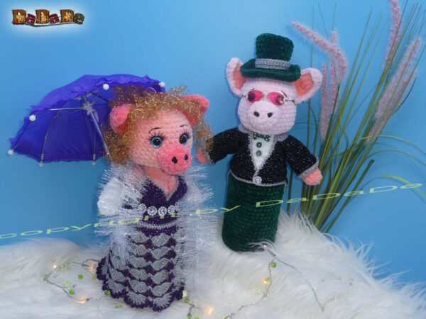Silvester Dekoration mit Schwein