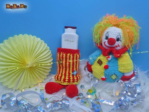 xH310 Flaschenhülle Clown 5 Flaschen-Verpackung, Flaschenhülle Clown (H310)