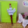 Stift mit Engel, der Kugelschreiber mit Deko (H712)