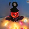 Flaschen-Verpackung und Halloween-Deko, mit Katze, Kürbis & Sensenmann (H452)
