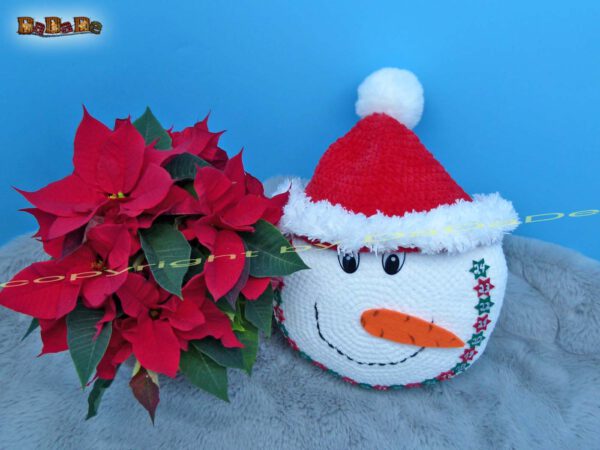xH163 Kissen Schneemann 3 Kissen Schneemann mit Adventskalender (H163)