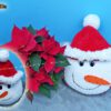 Kissen Schneemann mit Adventskalender (H163)