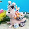 Schleimspuren-Schnecki Loisa mit Hase Hopsy (H351)