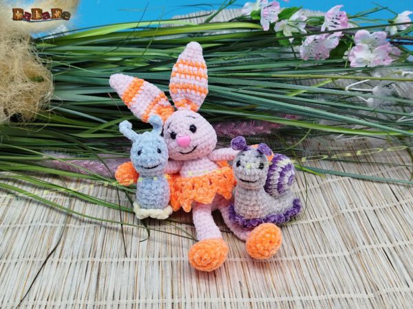 xH351 Schneckchen & Hase 31 Schleimspuren-Schnecki Loisa mit Hase Hopsy (H351)