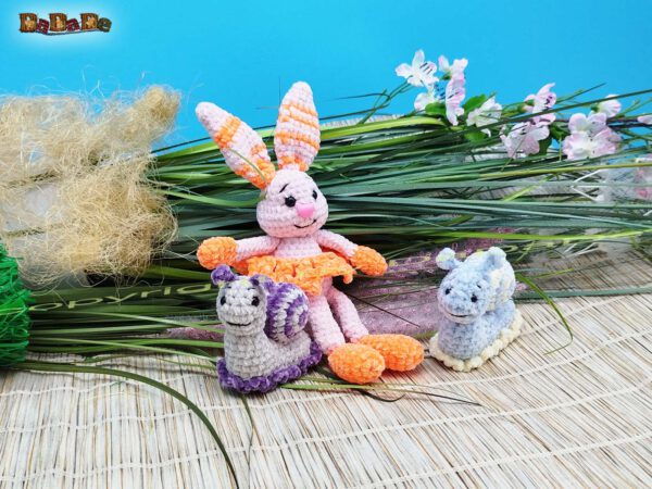 xH351 Schneckchen & Hase 33 Schleimspuren-Schnecki Loisa mit Hase Hopsy (H351)