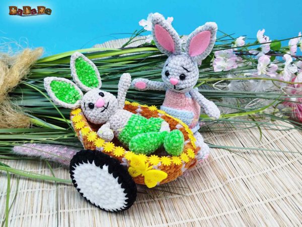 xWurm Hase-Ei 2 Wurm Wuppi mit Hase Flopsy (H350)
