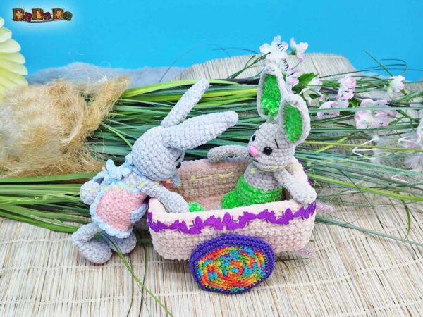 xWurm Hase-Wagen 1 Wurm Wuppi mit Hase Flopsy (H350)