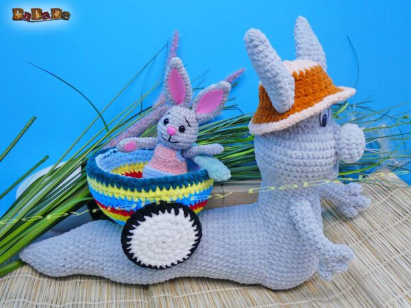 xWurm grau 21Kugel Wurm Wuppi mit Hase Flopsy (H350)