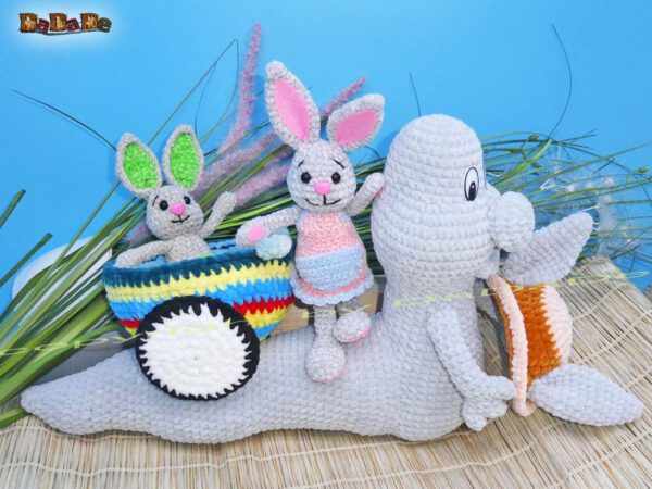 xWurm grau 24Kugel Wurm Wuppi mit Hase Flopsy (H350)