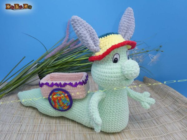 xWurm türkis 1 Wurm Wuppi mit Hase Flopsy (H350)