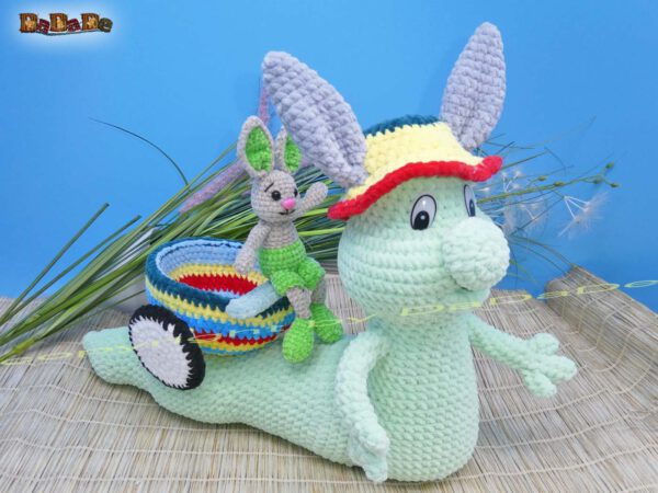 xWurm türkis 21Kugel Wurm Wuppi mit Hase Flopsy (H350)