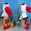 Storch Plapper-Gerdi, die Hand-Maul-Puppe (B355)