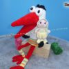 Storch Plapper-Gerdi, die Hand-Maul-Puppe (B355)